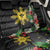 Tropical Hawaii and Philippines Back Car Seat Cover Kanaka Maoli and Sun Badge Batok Tattoo Colorful