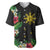 Tropical Hawaii and Philippines Baseball Jersey Kanaka Maoli and Sun Badge Batok Tattoo Colorful