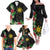 Tropical Hawaii and Philippines Family Matching Off The Shoulder Long Sleeve Dress and Hawaiian Shirt Kanaka Maoli and Sun Badge Batok Tattoo Colorful