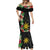 Tropical Hawaii and Philippines Mermaid Dress Kanaka Maoli and Sun Badge Batok Tattoo Colorful