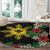 Tropical Hawaii and Philippines Round Carpet Kanaka Maoli and Sun Badge Batok Tattoo Colorful