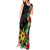 Tropical Hawaii and Philippines Tank Maxi Dress Kanaka Maoli and Sun Badge Batok Tattoo Colorful