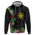 Tropical Hawaii and Philippines Zip Hoodie Kanaka Maoli and Sun Badge Batok Tattoo Colorful