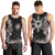 Tropical Hawaii and Philippines Men Tank Top Kanaka Maoli and Sun Badge Batok Tattoo Grayscale