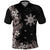 Tropical Hawaii and Philippines Polo Shirt Kanaka Maoli and Sun Badge Batok Tattoo Grayscale