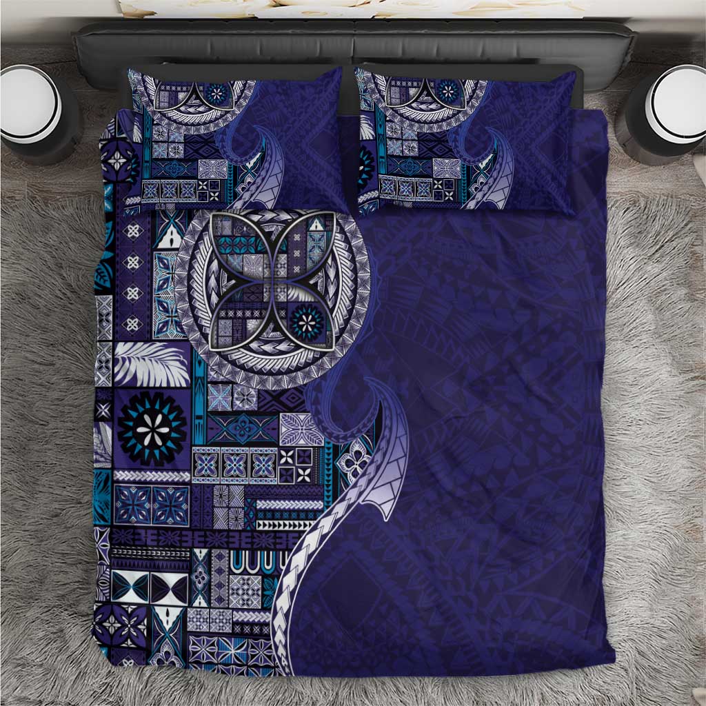 Samoan Siapo Art Tattoo Polynesian Pattern Bedding Set Navy Color LT03 Navy - Polynesian Pride