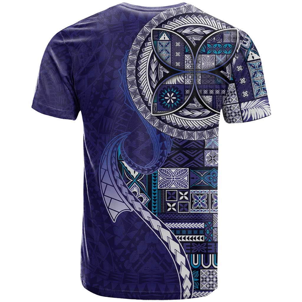 Samoan Siapo Art Tattoo Polynesian Pattern T Shirt Navy Color LT03 - Polynesian Pride