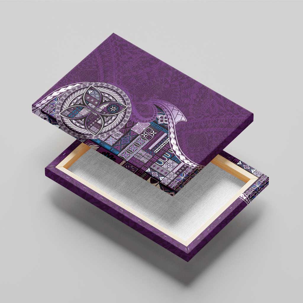 Samoan Siapo Art Tattoo Polynesian Pattern Canvas Wall Art Purple Color LT03 - Polynesian Pride