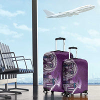 Samoan Siapo Art Tattoo Polynesian Pattern Luggage Cover Purple Color LT03 - Polynesian Pride
