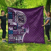 Samoan Siapo Art Tattoo Polynesian Pattern Quilt Purple Color LT03 - Polynesian Pride