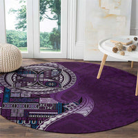 Samoan Siapo Art Tattoo Polynesian Pattern Round Carpet Purple Color LT03 - Polynesian Pride