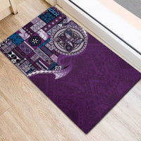 Samoan Siapo Art Tattoo Polynesian Pattern Rubber Doormat Purple Color LT03 - Polynesian Pride