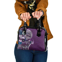 Samoan Siapo Art Tattoo Polynesian Pattern Shoulder Handbag Purple Color LT03 One Size Purple - Polynesian Pride
