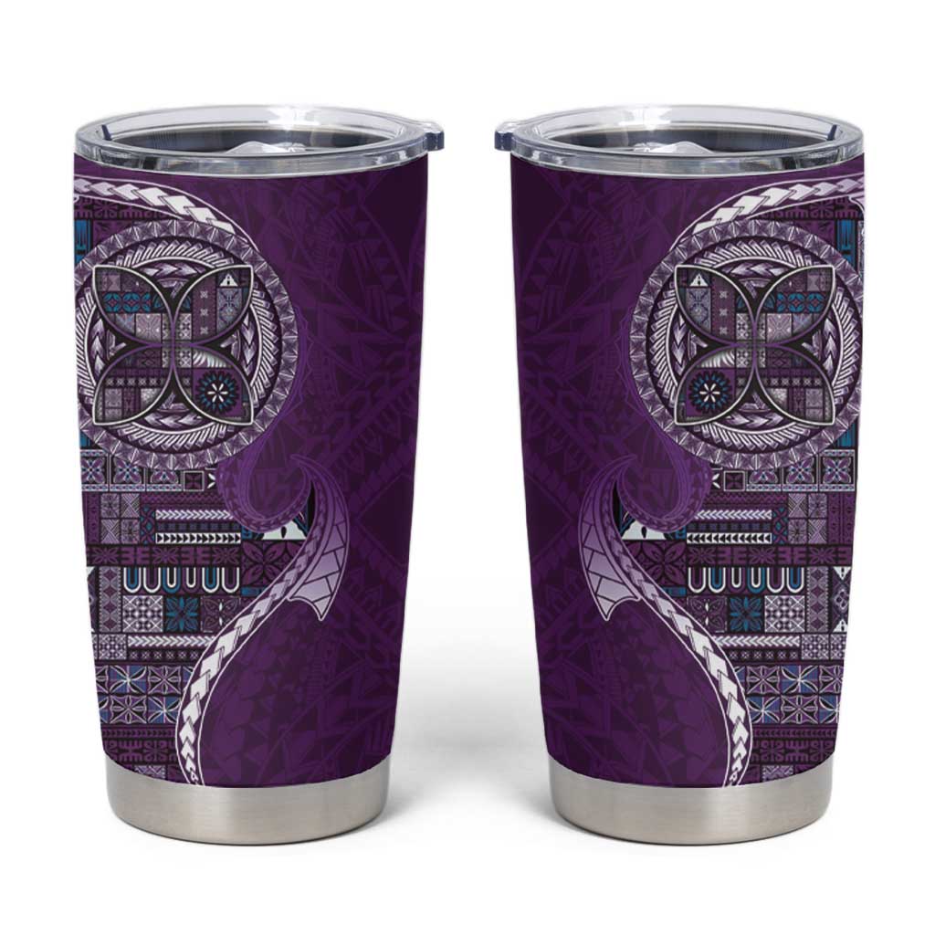 Samoan Siapo Art Tattoo Polynesian Pattern Tumbler Cup Purple Color LT03 Purple - Polynesian Pride