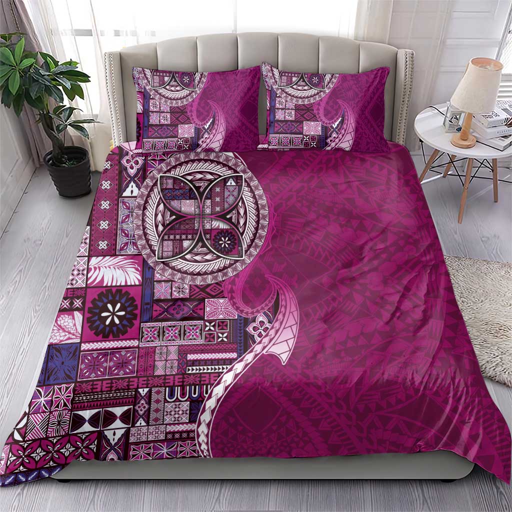 Samoan Siapo Art Tattoo Polynesian Pattern Bedding Set Pink Color LT03 - Polynesian Pride