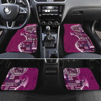 Samoan Siapo Art Tattoo Polynesian Pattern Car Mats Pink Color LT03 Set 4pcs Pink - Polynesian Pride