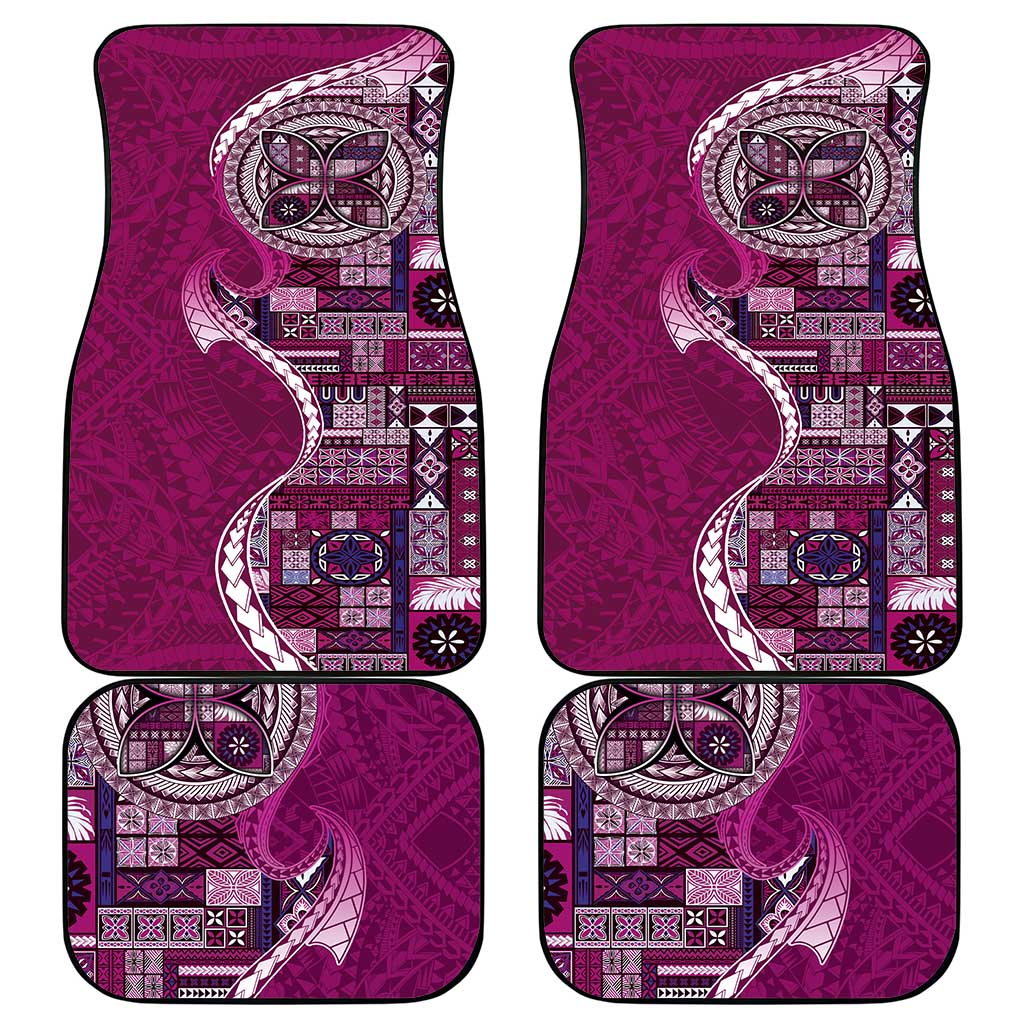 Samoan Siapo Art Tattoo Polynesian Pattern Car Mats Pink Color LT03 - Polynesian Pride