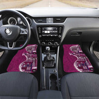 Samoan Siapo Art Tattoo Polynesian Pattern Car Mats Pink Color LT03 Set 2pcs - Front Pink - Polynesian Pride