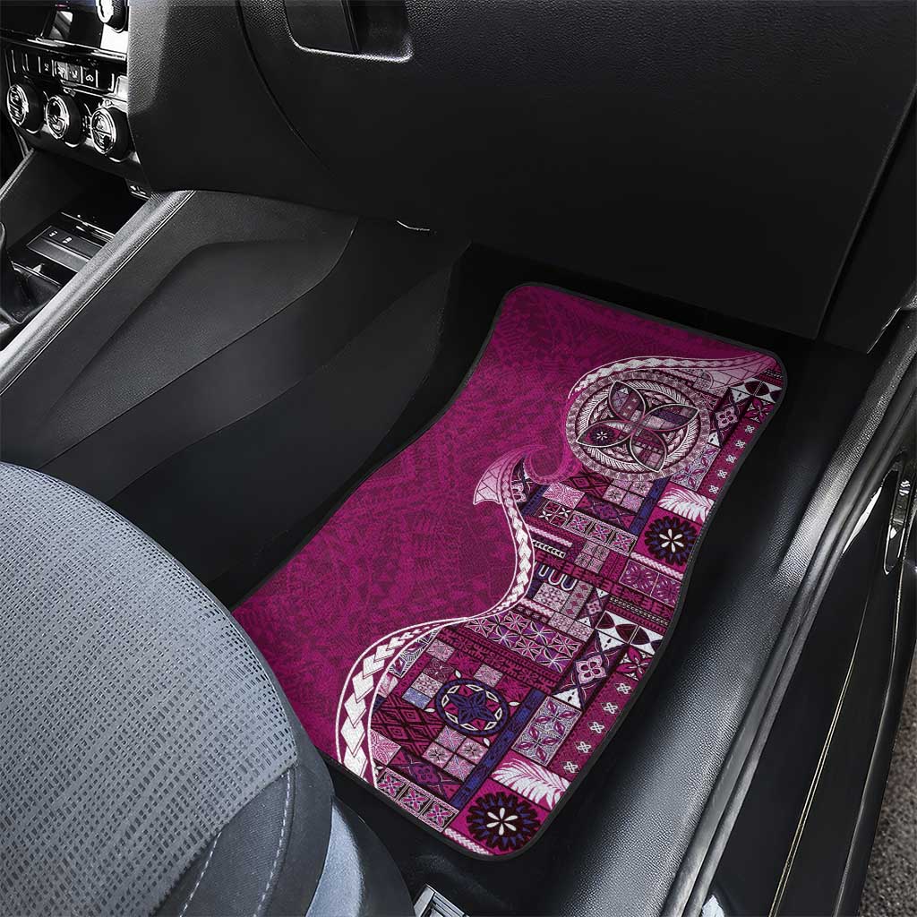 Samoan Siapo Art Tattoo Polynesian Pattern Car Mats Pink Color LT03 - Polynesian Pride