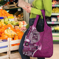 Samoan Siapo Art Tattoo Polynesian Pattern Grocery Bag Pink Color LT03 - Polynesian Pride
