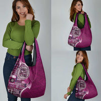 Samoan Siapo Art Tattoo Polynesian Pattern Grocery Bag Pink Color LT03 - Polynesian Pride
