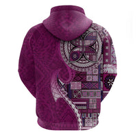 Samoan Siapo Art Tattoo Polynesian Pattern Hoodie Pink Color LT03 - Polynesian Pride