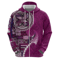 Samoan Siapo Art Tattoo Polynesian Pattern Hoodie Pink Color LT03 - Polynesian Pride
