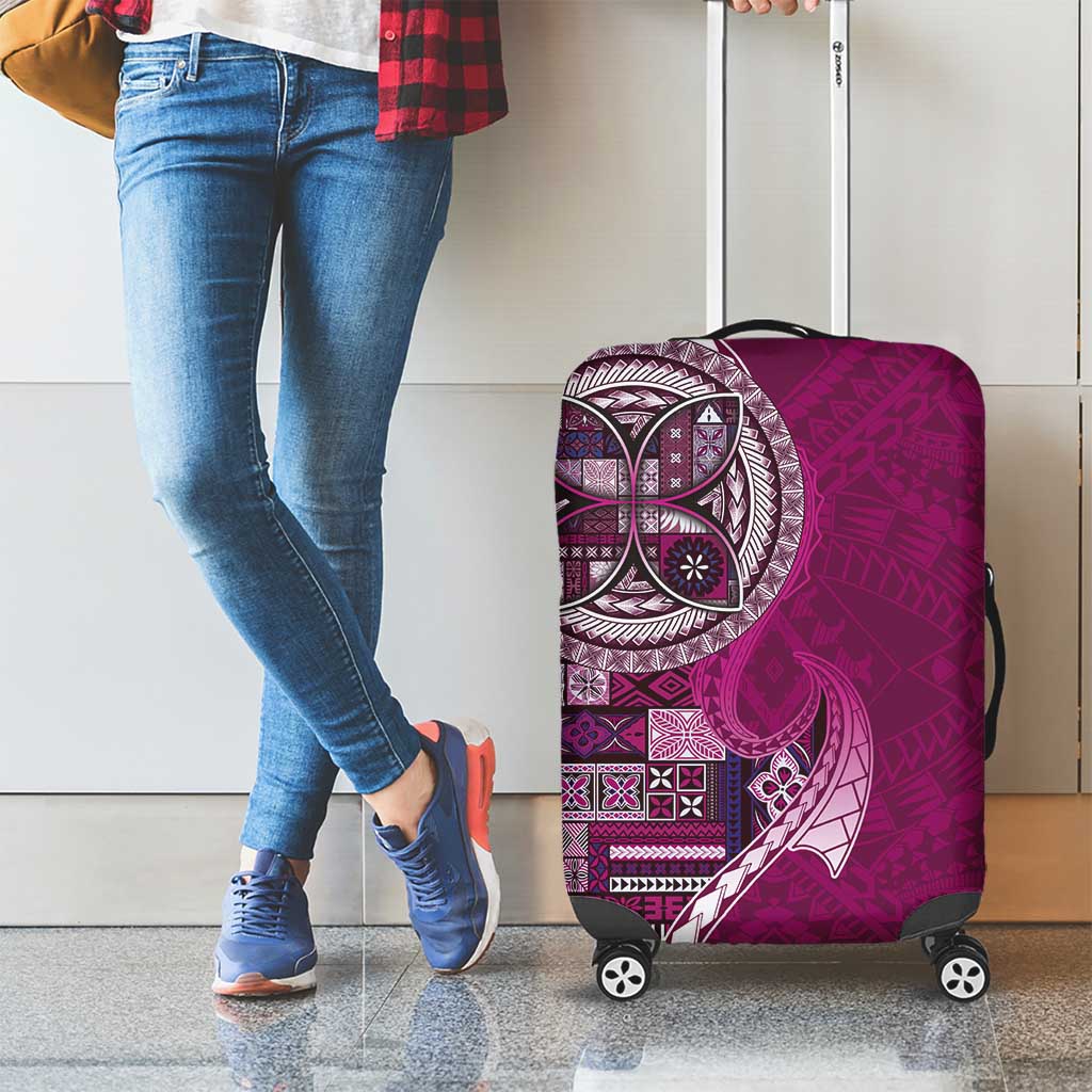 Samoan Siapo Art Tattoo Polynesian Pattern Luggage Cover Pink Color LT03 - Polynesian Pride