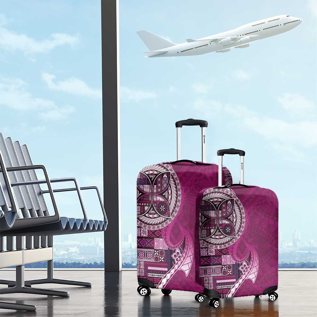 Samoan Siapo Art Tattoo Polynesian Pattern Luggage Cover Pink Color LT03 - Polynesian Pride