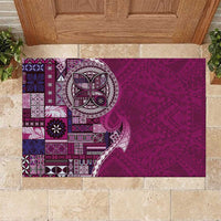 Samoan Siapo Art Tattoo Polynesian Pattern Rubber Doormat Pink Color LT03 Pink - Polynesian Pride