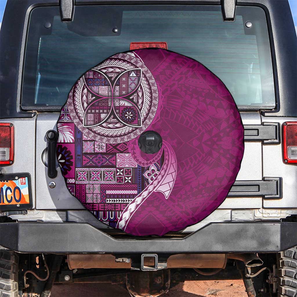Samoan Siapo Art Tattoo Polynesian Pattern Spare Tire Cover Pink Color LT03 Pink - Polynesian Pride