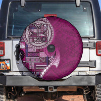 Samoan Siapo Art Tattoo Polynesian Pattern Spare Tire Cover Pink Color LT03 Pink - Polynesian Pride