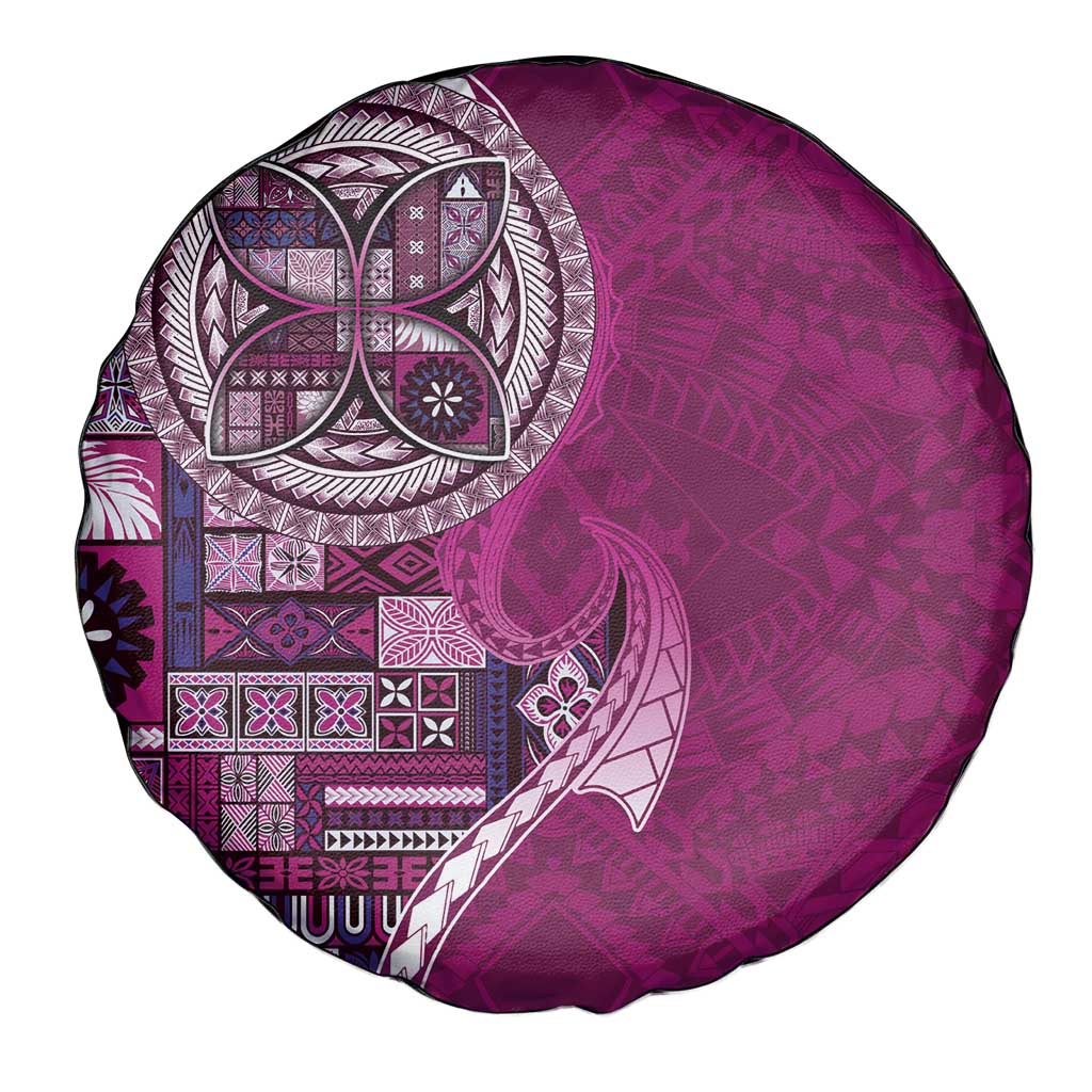 Samoan Siapo Art Tattoo Polynesian Pattern Spare Tire Cover Pink Color LT03 - Polynesian Pride