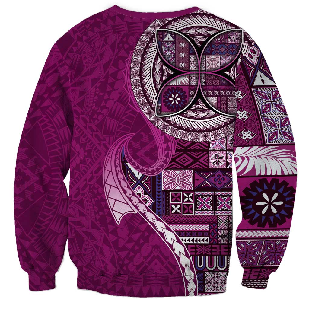 Samoan Siapo Art Tattoo Polynesian Pattern Sweatshirt Pink Color LT03 - Polynesian Pride