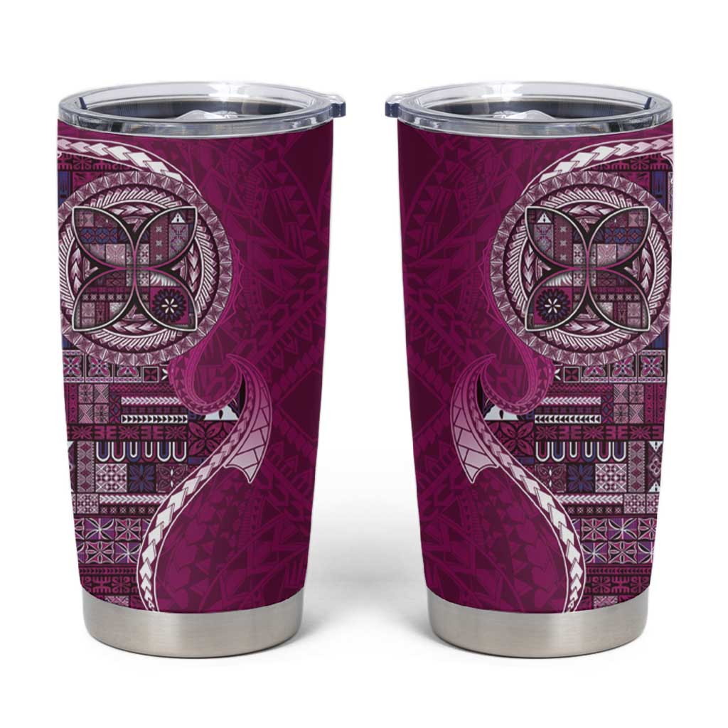 Samoan Siapo Art Tattoo Polynesian Pattern Tumbler Cup Pink Color LT03 Pink - Polynesian Pride