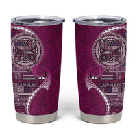 Samoan Siapo Art Tattoo Polynesian Pattern Tumbler Cup Pink Color LT03 Pink - Polynesian Pride