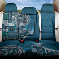 Samoan Siapo Art Tattoo Polynesian Pattern Back Car Seat Cover Teal Color LT03 One Size Teal - Polynesian Pride