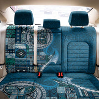 Samoan Siapo Art Tattoo Polynesian Pattern Back Car Seat Cover Teal Color LT03 - Polynesian Pride