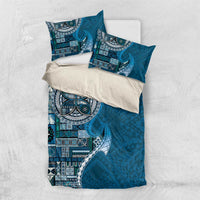 Samoan Siapo Art Tattoo Polynesian Pattern Bedding Set Teal Color LT03 US Twin 172cm x 218cm Teal - Polynesian Pride
