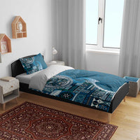 Samoan Siapo Art Tattoo Polynesian Pattern Bedding Set Teal Color LT03 - Polynesian Pride
