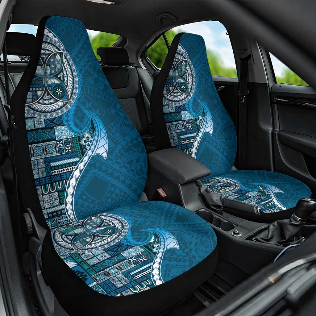 Samoan Siapo Art Tattoo Polynesian Pattern Car Seat Cover Teal Color LT03 One Size Teal - Polynesian Pride