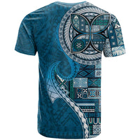 Samoan Siapo Art Tattoo Polynesian Pattern T Shirt Teal Color LT03 - Polynesian Pride