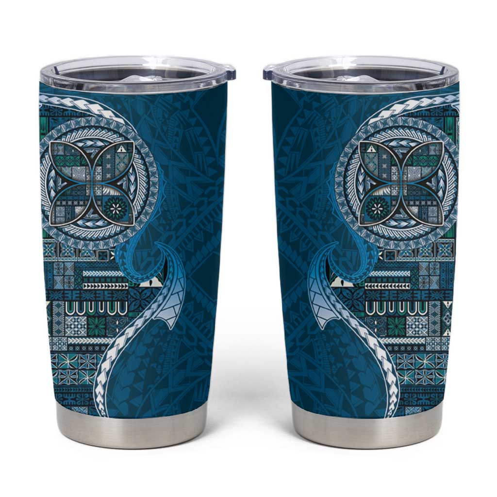 Samoan Siapo Art Tattoo Polynesian Pattern Tumbler Cup Teal Color LT03 Teal - Polynesian Pride