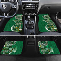 Samoan Siapo Art Tattoo Polynesian Pattern Car Mats Green Color LT03 Set 4pcs Green - Polynesian Pride