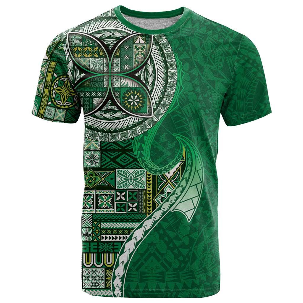 Samoan Siapo Art Tattoo Polynesian Pattern T Shirt Green Color LT03 Green - Polynesian Pride