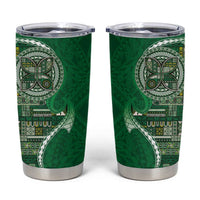 Samoan Siapo Art Tattoo Polynesian Pattern Tumbler Cup Green Color LT03 Green - Polynesian Pride