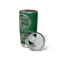 Samoan Siapo Art Tattoo Polynesian Pattern Tumbler Cup Green Color LT03 - Polynesian Pride