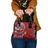 Samoan Siapo Art Tattoo Polynesian Pattern Shoulder Handbag Red Color LT03 One Size Red - Polynesian Pride