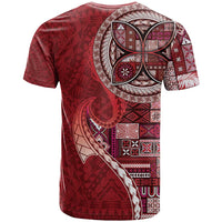 Samoan Siapo Art Tattoo Polynesian Pattern T Shirt Red Color LT03 - Polynesian Pride