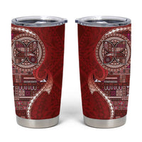 Samoan Siapo Art Tattoo Polynesian Pattern Tumbler Cup Red Color LT03 Red - Polynesian Pride